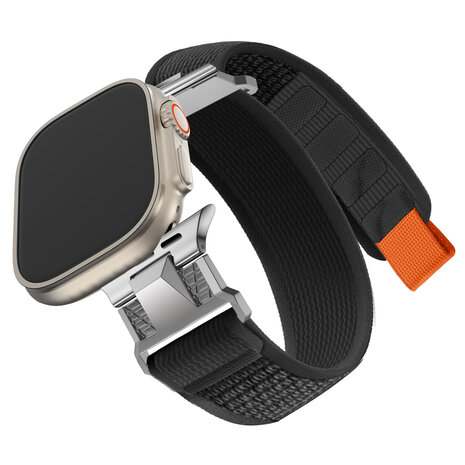 Apple Watch Trail loop band Mecha zwart Smartwatchbanden