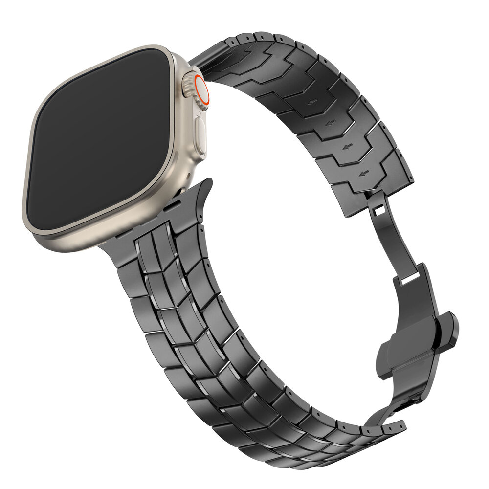 Bandz Bandz Apple Watch titanium band 'Supreme' (zwart)