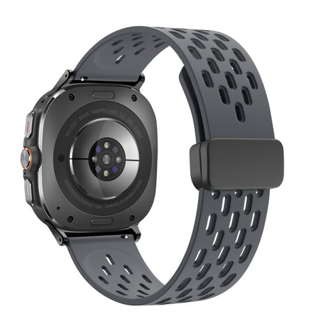 Bandz Bandz Samsung Galaxy Watch Ultra D-buckle sport band 'Air' (donkergrijs) Bandz Bandz Samsung Galaxy Watch Ultra D-buckle sport band 'Air' (donkergrijs)