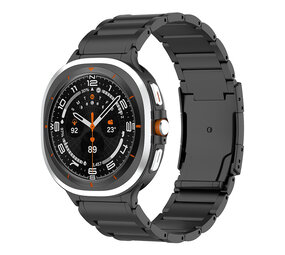Strap-it® Samsung Galaxy Watch Ultra titanium band (zwart)