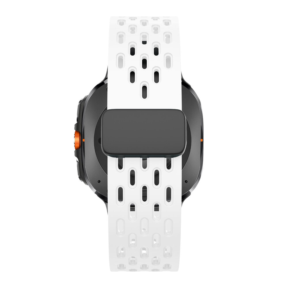 Bandz Bandz Samsung Galaxy Watch Ultra D-buckle sport band 'Air' (wit)