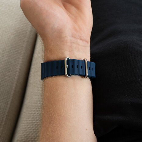 Strap-it® Strap-it Samsung Galaxy Watch 6 - 40mm Ocean bandje (donkerblauw)