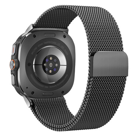 Bandz Bandz Samsung Galaxy Watch Ultra Milanese loop band (zwart) Bandz Bandz Samsung Galaxy Watch Ultra Milanese loop band (zwart)