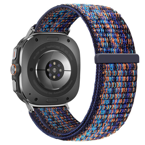 Bandz Bandz Samsung Galaxy Watch Ultra nylon loop band (blauw mix) Bandz Bandz Samsung Galaxy Watch Ultra nylon loop band (blauw mix)