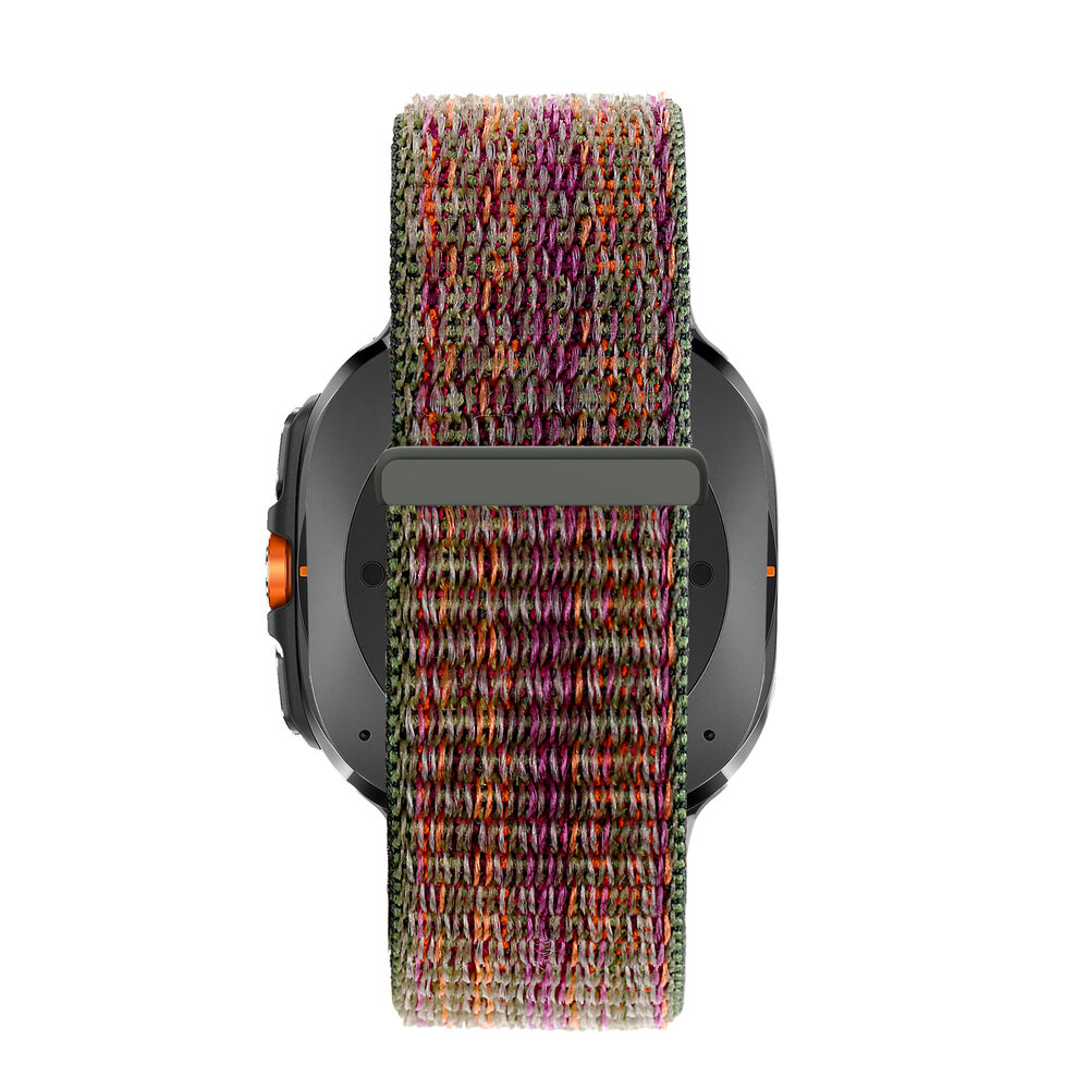 Bandz Bandz Samsung Galaxy Watch Ultra nylon loop band (groen mix) Bandz Bandz Samsung Galaxy Watch Ultra nylon loop band (groen mix)