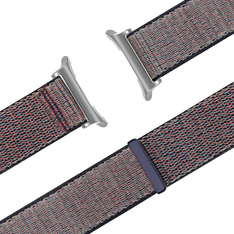 Bandz Bandz Samsung Galaxy Watch Ultra nylon loop band (donkerblauw)