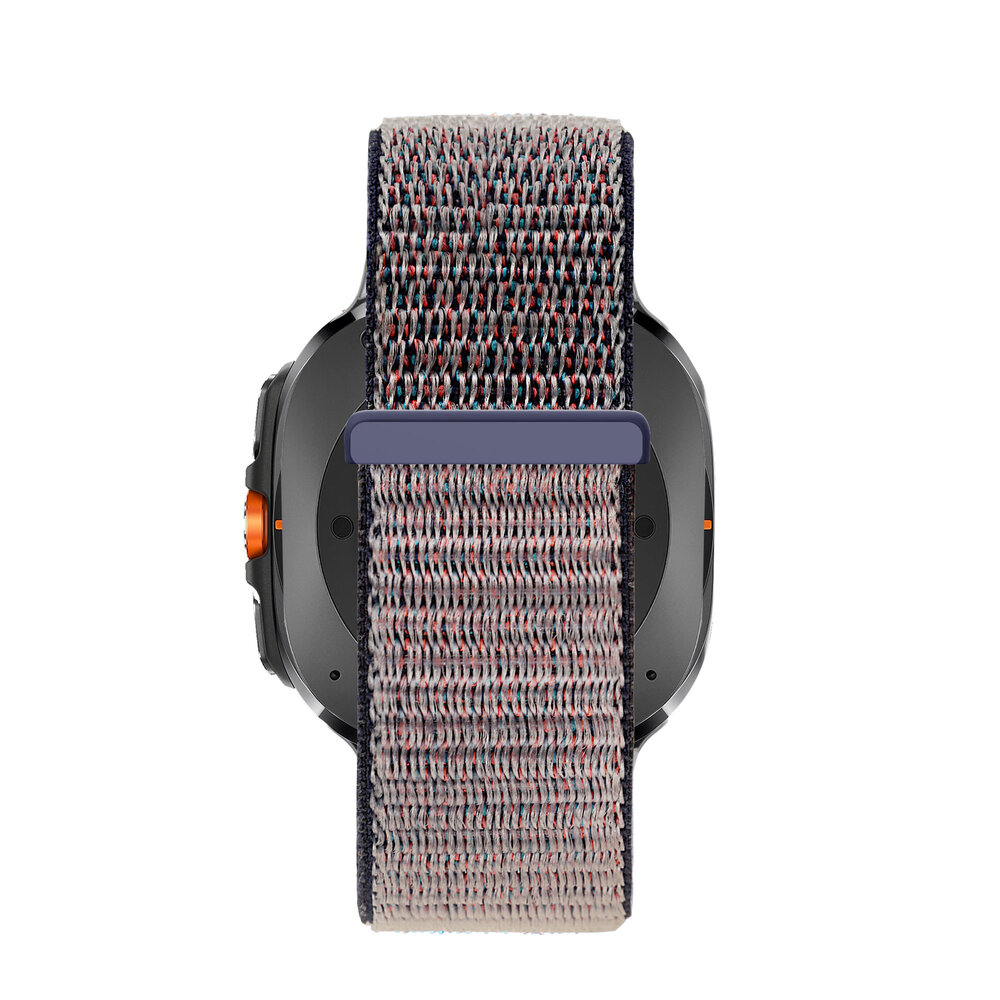 Bandz Bandz Samsung Galaxy Watch Ultra nylon loop band (donkerblauw)