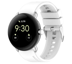 Strap-it® Google Pixel Watch 3 - 41mm siliconen bandje (wit)