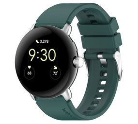 Strap-it® Google Pixel Watch 3 - 41mm siliconen bandje (donkergroen)