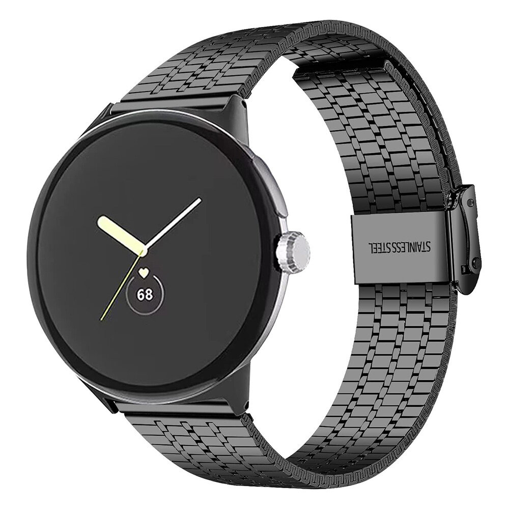 Strap-it® Strap-it Google Pixel Watch 3 - 41mm roestvrijstalen band (zwart)