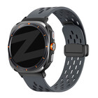 Bandz Bandz Samsung Galaxy Watch Ultra D-buckle sport band 'Air' (donkergrijs)