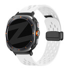 Bandz Bandz Samsung Galaxy Watch Ultra D-buckle sport band 'Air' (wit)