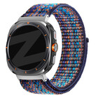 Bandz Bandz Samsung Galaxy Watch Ultra nylon loop band (blauw mix)