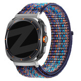 Bandz Bandz Samsung Galaxy Watch Ultra nylon loop band (blauw mix)