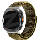Bandz Bandz Samsung Galaxy Watch Ultra nylon loop band (olijf)