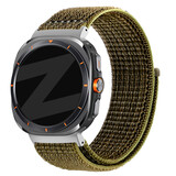 Bandz Bandz Samsung Galaxy Watch Ultra nylon loop band (olijf)