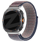 Bandz Bandz Samsung Galaxy Watch Ultra nylon loop band (donkerblauw)