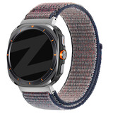 Bandz Bandz Samsung Galaxy Watch Ultra nylon loop band (donkerblauw)