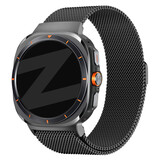 Bandz Bandz Samsung Galaxy Watch Ultra Milanese loop band (zwart)