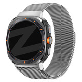 Bandz Bandz Samsung Galaxy Watch Ultra Milanese loop band (zilver) Bandz Bandz Samsung Galaxy Watch Ultra Milanese loop band (zilver)
