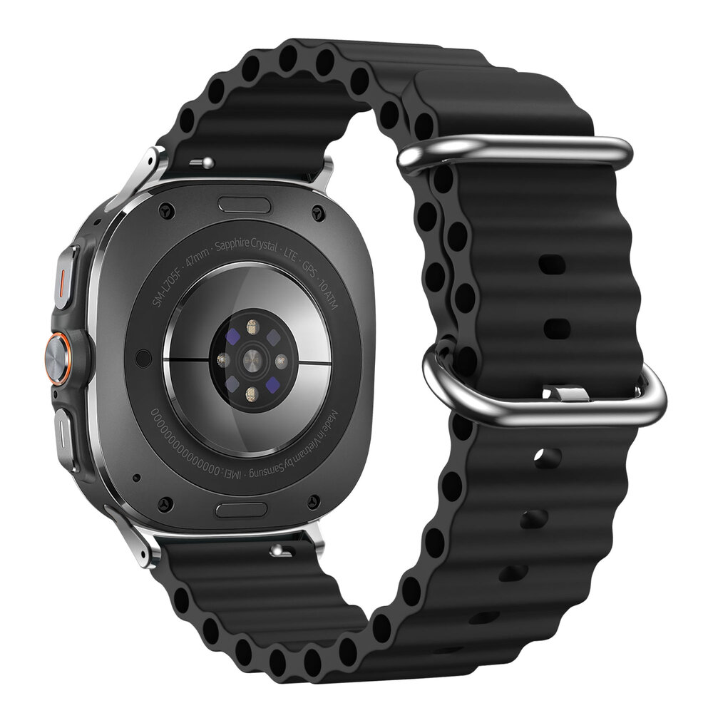 Bandz Bandz Samsung Galaxy Watch Ultra Ocean bandje 'Classic' (zwart)