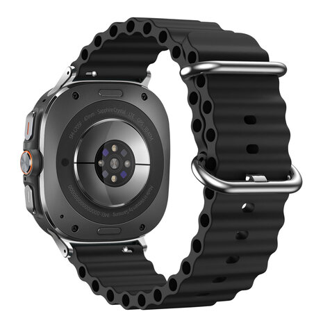 Bandz Bandz Samsung Galaxy Watch Ultra Ocean bandje 'Classic' (zwart)