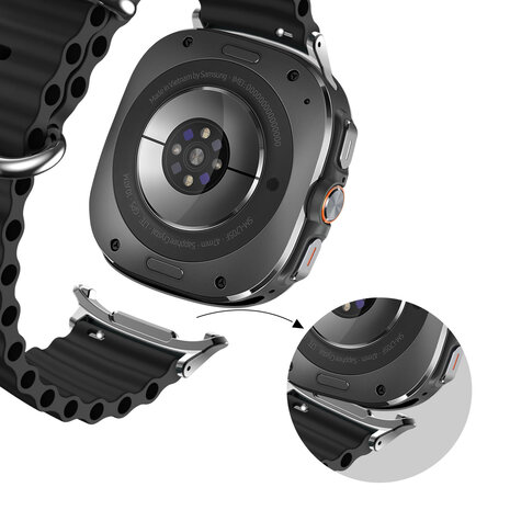 Bandz Bandz Samsung Galaxy Watch Ultra Ocean bandje 'Classic' (zwart)