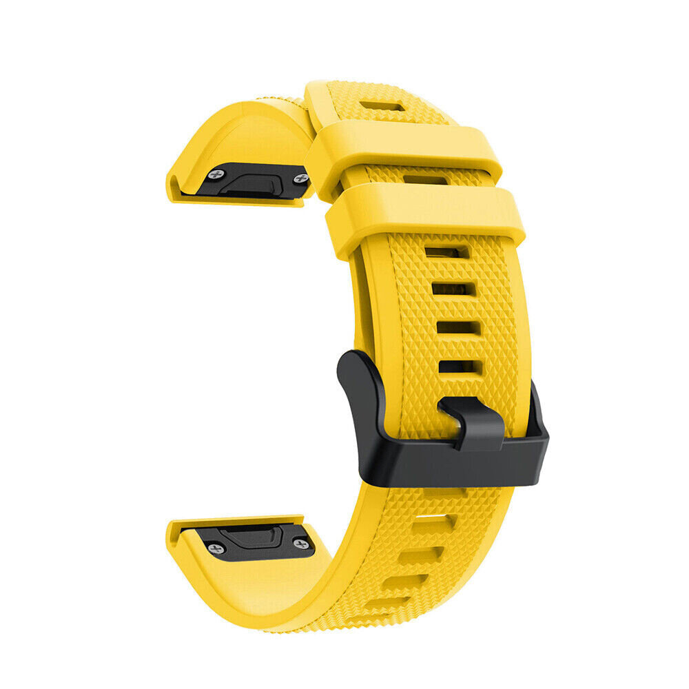 Strap-it® Strap-it Garmin Fenix 8 - 47mm siliconen bandje (geel)