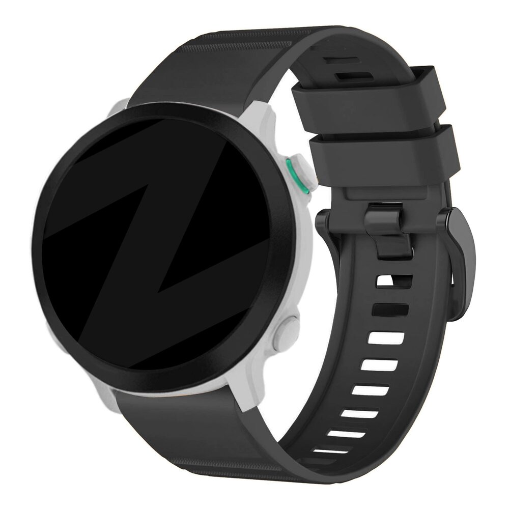 Strap-it® Bandz Garmin Fenix 8 - 47mm siliconen band met gesp (zwart)
