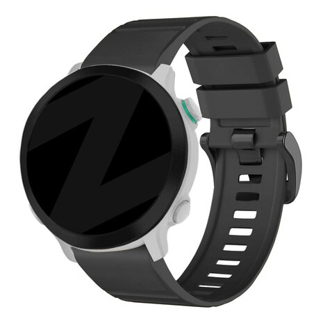 Strap-it® Bandz Garmin Fenix 8 - 47mm siliconen band met gesp (zwart)