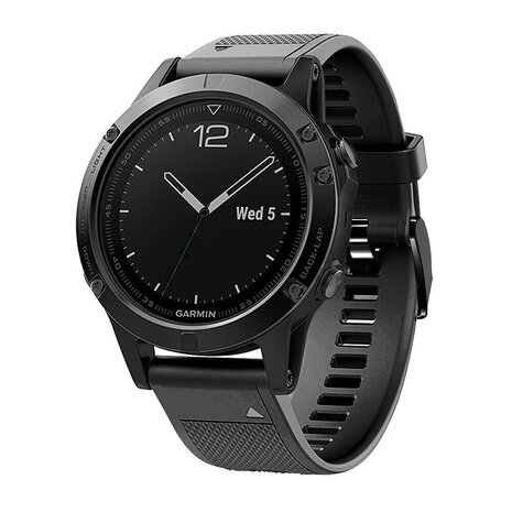 Strap-it® Strap-it Garmin Fenix E siliconen bandje (zwart)