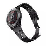 Strap-it® Garmin Fenix E titanium bandje (zwart) Strap-it® Garmin Fenix E titanium bandje (zwart)