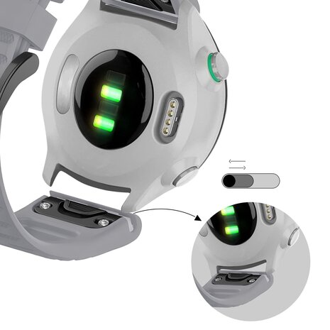 Strap-it® Bandz Garmin Fenix E siliconen band met gesp (grijs)