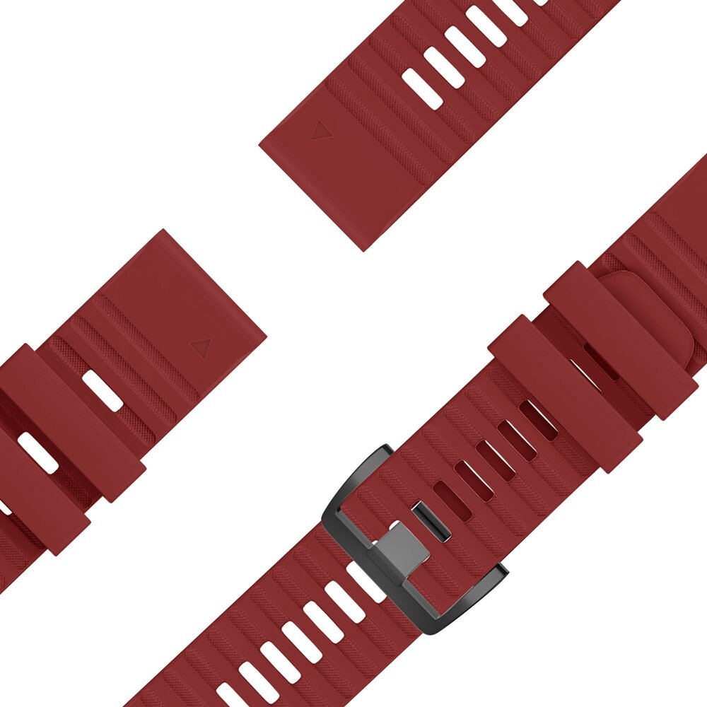 Strap-it® Bandz Garmin Fenix E siliconen band met gesp (rood)