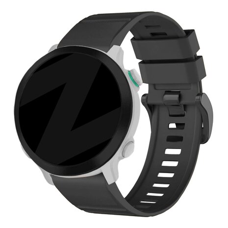 Strap-it® Bandz Garmin Fenix E siliconen band met gesp (zwart)