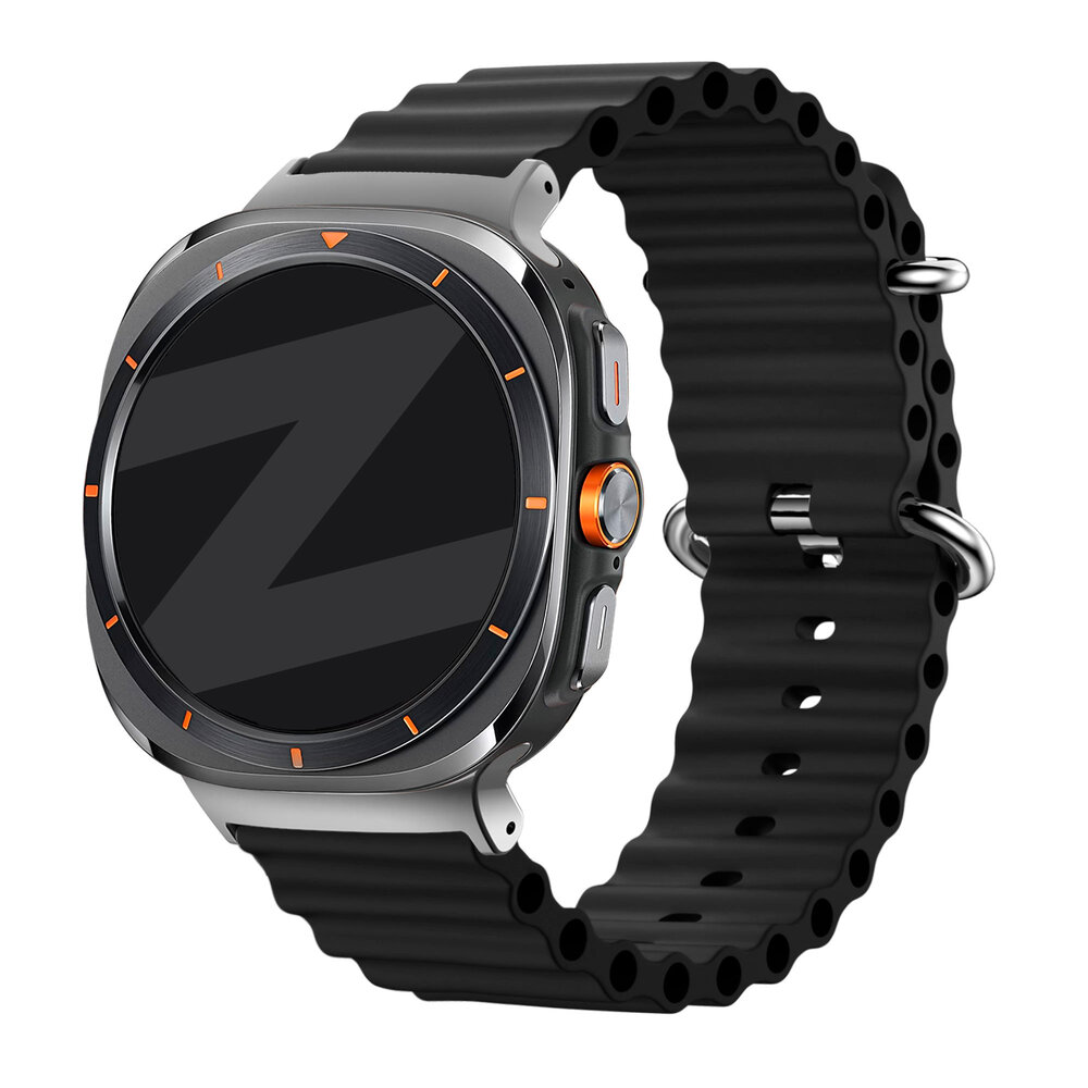 Bandz Bandz Samsung Galaxy Watch Ultra Ocean bandje 'Classic' (zwart)