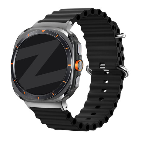 Bandz Bandz Samsung Galaxy Watch Ultra Ocean bandje 'Classic' (zwart)
