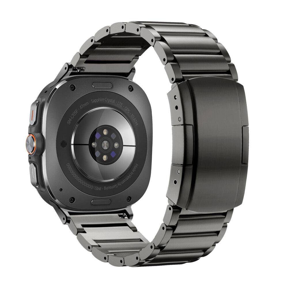 Bandz Bandz Samsung Galaxy Watch Ultra titanium band 'Classic' (grafiet) Bandz Bandz Samsung Galaxy Watch Ultra titanium band 'Classic' (grafiet)