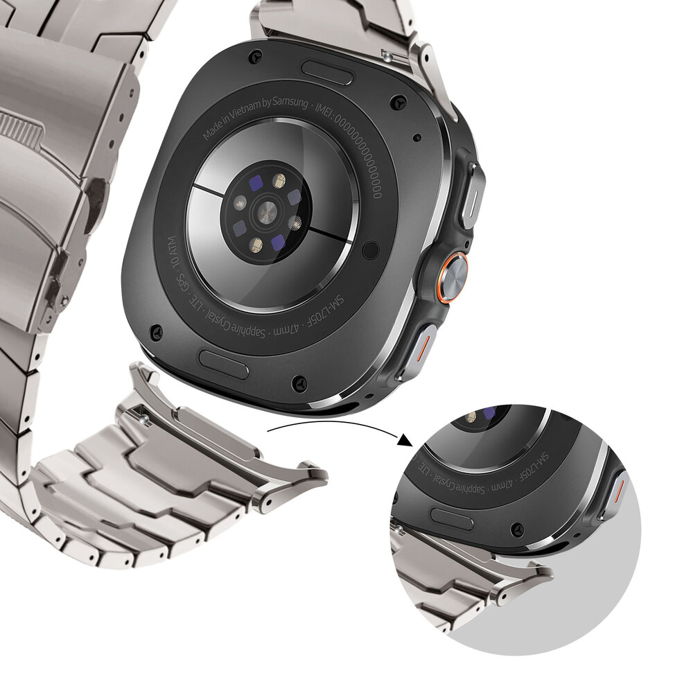 Bandz Bandz Samsung Galaxy Watch Ultra titanium band 'Iron' (titanium)