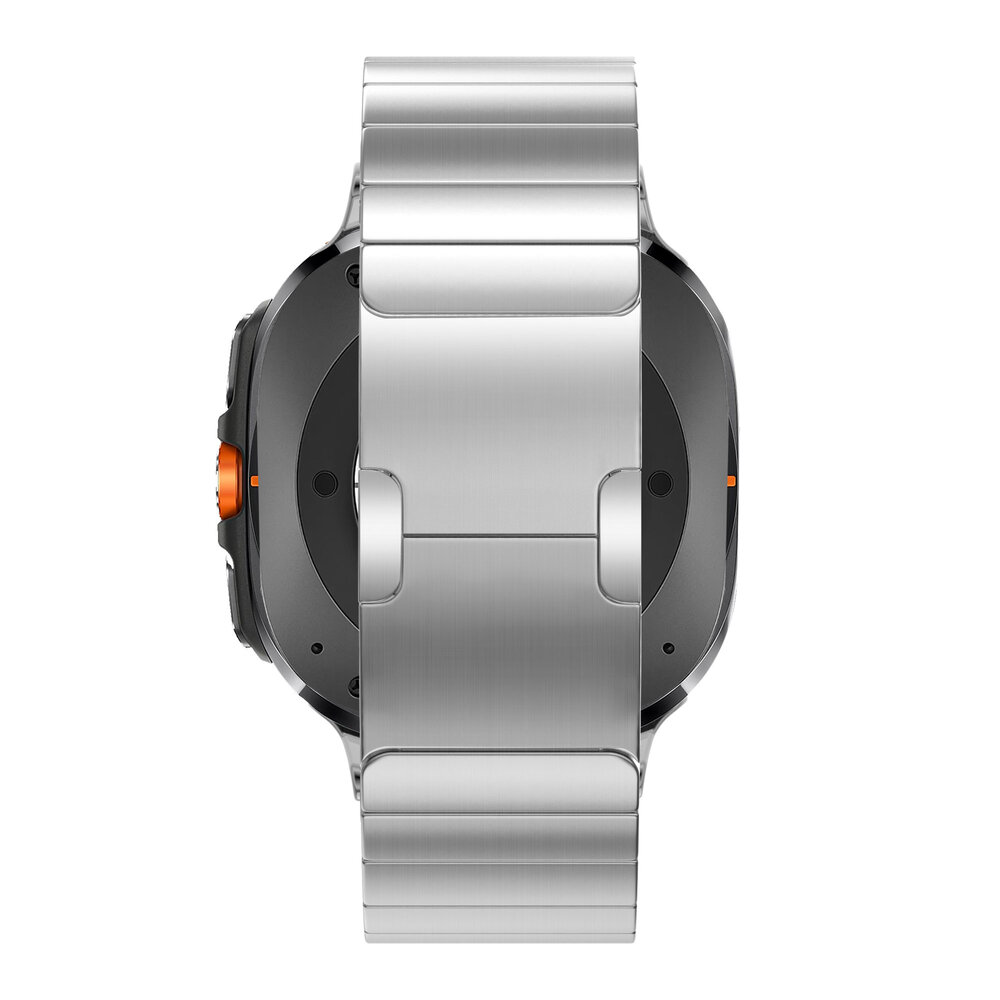 Bandz Bandz Samsung Galaxy Watch Ultra titanium band 'One Bead' (zilver)