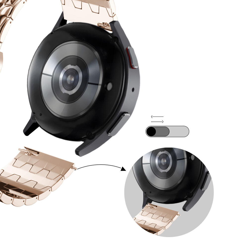 Bandz Bandz Withings ScanWatch Nova stalen band 'Dragon' (rosé goud)