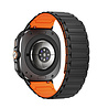 Strap-it® Strap-it Samsung Galaxy Watch Ultra magnetisch siliconen bandje (zwart/oranje) Strap-it® Strap-it Samsung Galaxy Watch Ultra magnetisch siliconen bandje (zwart/oranje)