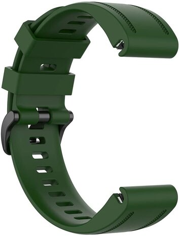 Strap-it® Strap-it Garmin Fenix 8 - 43mm siliconen bandje (legergroen)