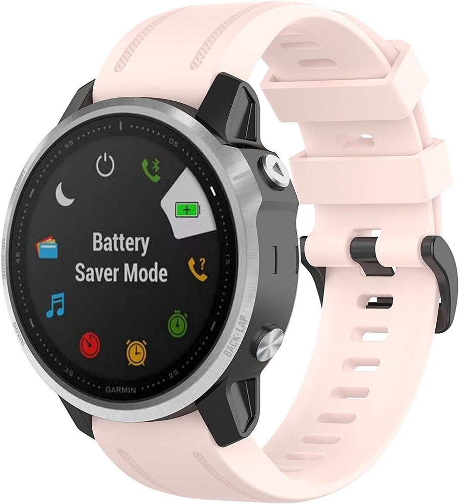 Strap-it® Strap-it Garmin Fenix 8 - 43mm siliconen bandje (lichtroze)