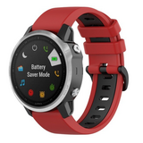 Strap-it® Garmin Fenix 8 - 43mm sport gesp band (rood/zwart) Strap-it® Garmin Fenix 8 - 43mm sport gesp band (rood/zwart)
