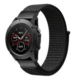 Strap-it® Garmin Fenix 8 - 43mm nylon band (zwart) Strap-it® Garmin Fenix 8 - 43mm nylon band (zwart)