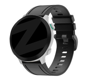 Bandz Bandz Garmin Fenix 8 - 43mm siliconen band met gesp (zwart)