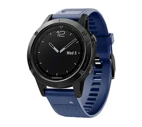 Strap-it® Garmin Epix Gen 2 siliconen bandje (donkerblauw)