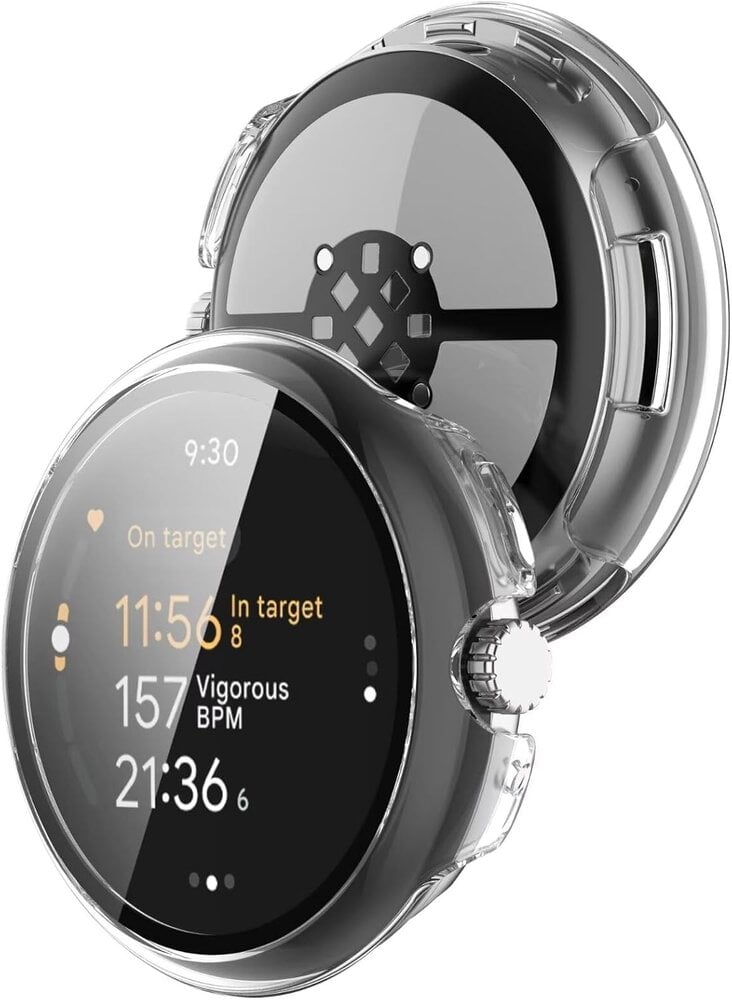 Strap-it® Strap-it Google Pixel Watch 3 - 45mm hard case met glas (transparant)