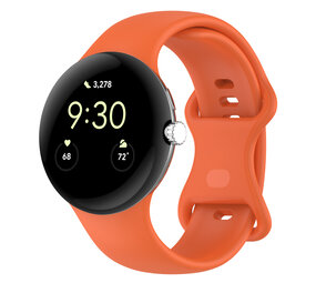 Strap-it® Google Pixel Watch 3 - 45mm Classic siliconen bandje (oranje)